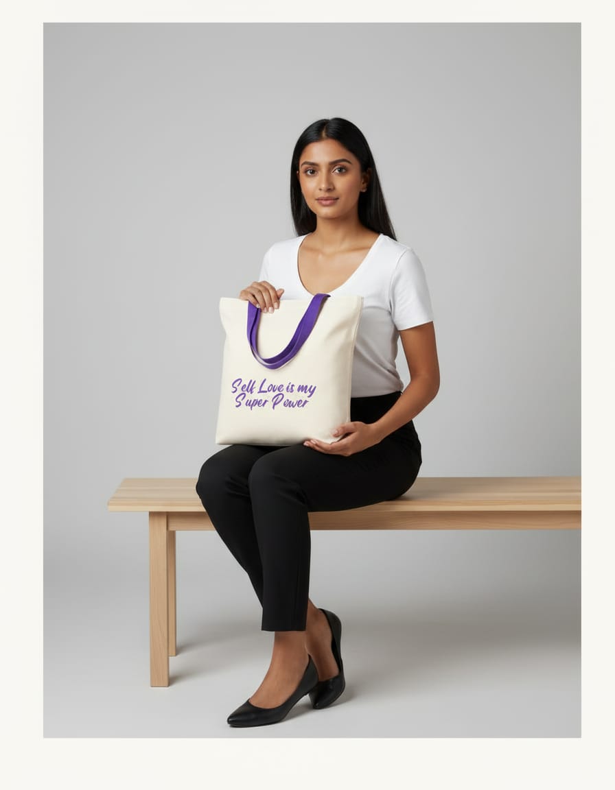 Beige 250 GSM Cotton Canvas Printed Tote Bags