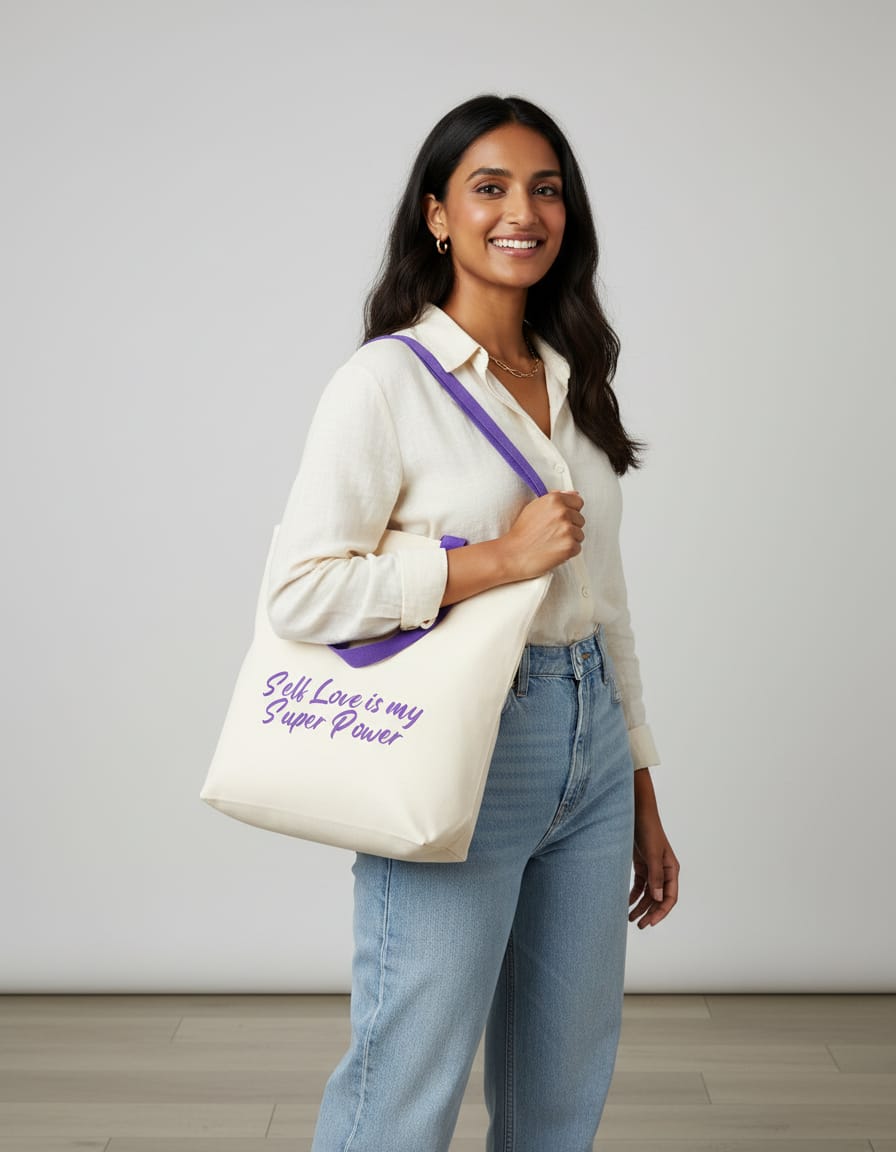 Beige 250 GSM Cotton Canvas Printed Tote Bags