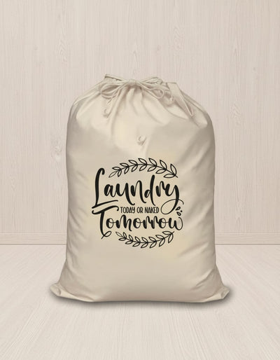 Beige Color 250GSM Cotton Canvas Laundry Bag